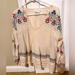 By Anthropologie balloon sleeve shirt - size small